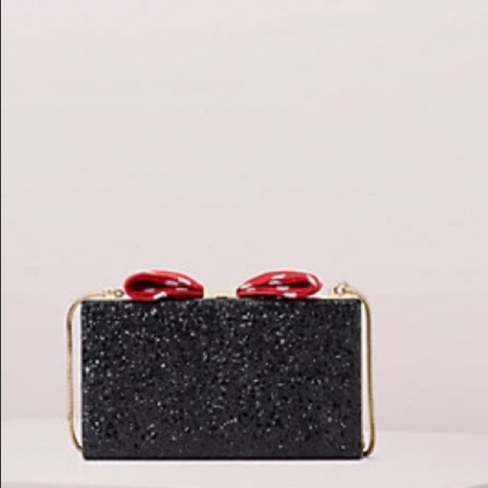 RARE🔥Authentic KATE SPADE Minnie Mousse glitter box Crosby - Picture 5 of 16